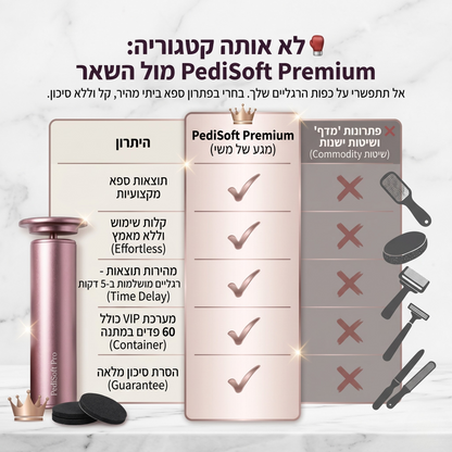 PediSoft Premium: מערכת הפדיקור החשמלית 'ללא מאמץ' לרגליים מושלמות